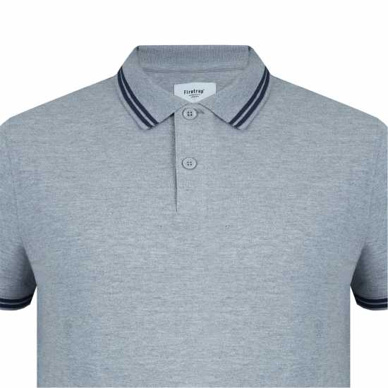 Firetrap Мъжка Блуза С Яка Lazer Polo Shirt Mens Сив марл 