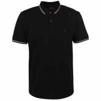Firetrap Блуза С Яка Lazer Polo Shirt Black Мъжко облекло за едри хора