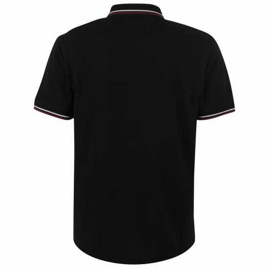 Firetrap Мъжка Блуза С Яка Lazer Polo Shirt Mens Black - Мъжко облекло за едри хора