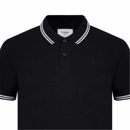 Firetrap Мъжка Блуза С Яка Lazer Polo Shirt Mens Черно 