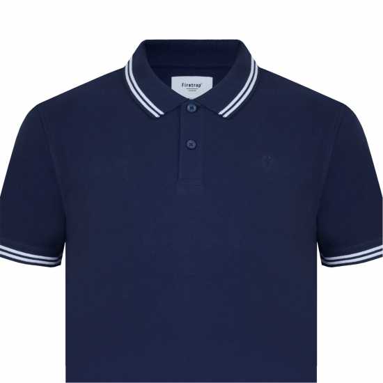 Firetrap Мъжка Блуза С Яка Lazer Polo Shirt Mens Морска синьо 