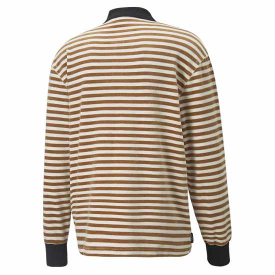 Puma Блуза С Яка Dt Long Sleeve Polo Shirt Desert Tan- AOP Мъжки тениски с яка
