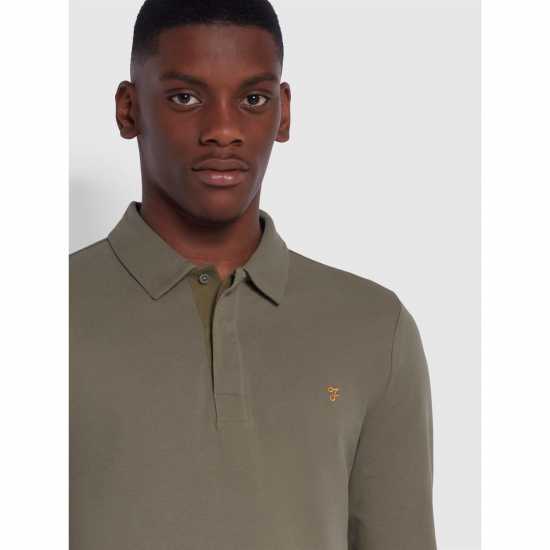 Блуза С Яка Farah Haslam Polo Shirt Vintage Green Мъжки тениски с яка