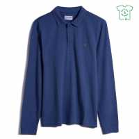 Блуза С Яка Farah Haslam Polo Shirt Blue Peony Мъжки тениски с яка