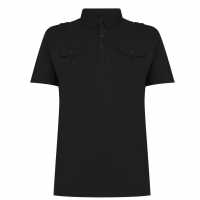 Firetrap Pocket Polo Men's Black Мъжко облекло за едри хора