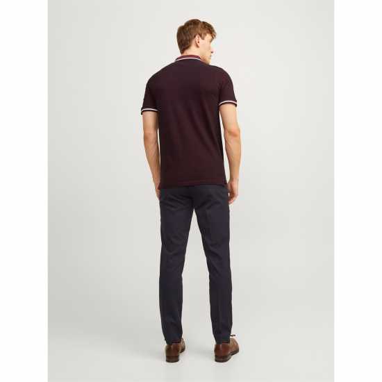 Jack And Jones Блуза С Яка Paulos Tipped Pique Short Sleeve Polo Shirt Port Royale Мъжко облекло за едри хора