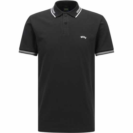 Hugo Boss Блуза С Яка Paul Pique Polo Shirt Black 001 - Holiday Essentials