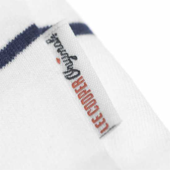 Lee Cooper Мъжко Поло На Ивици Stripe Polo Mens White/Navy Мъжки тениски с яка