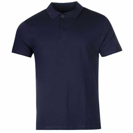 Donnay Блуза С Яка Two Pack Polo Shirts Mens Navy Мъжко облекло за едри хора