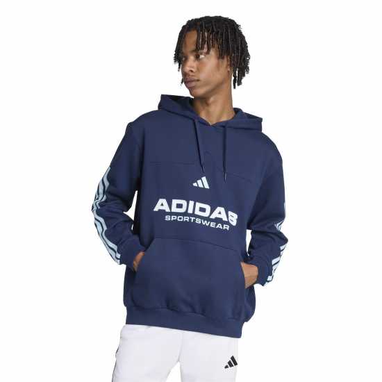 Adidas House Of Tiro Nations Pack Hoodie Adults Светло синьо/Бяло Мъжки суитчъри и блузи с качулки