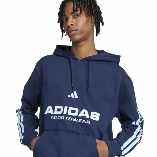 Adidas House Of Tiro Nations Pack Hoodie Adults Светло синьо/Бяло Мъжки суитчъри и блузи с качулки