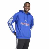 Adidas House Of Tiro Nations Pack Hoodie Adults Dk Blue/White Мъжки суитчъри и блузи с качулки