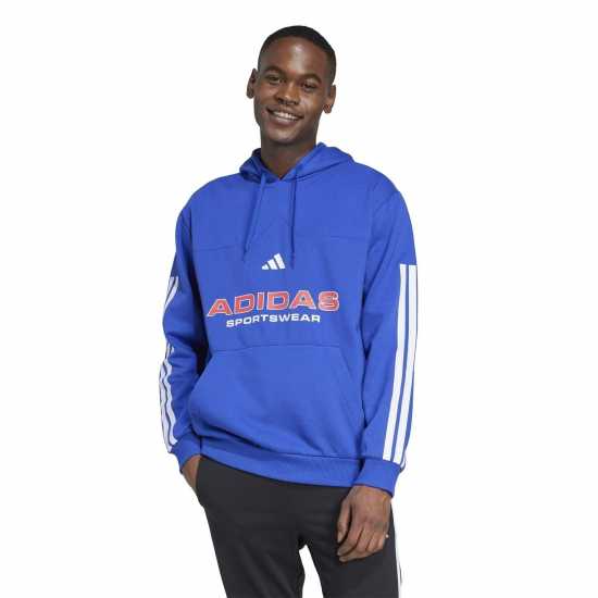 Adidas House Of Tiro Nations Pack Hoodie Adults Dk Blue/White Мъжки суитчъри и блузи с качулки