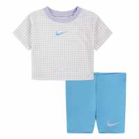 Nike Bxy T Short Set Bb99 Baltic Blue Бебешки дрехи