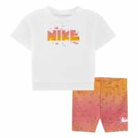 Nike Cral T & Shrt S Bb99 Sea Coral Бебешки дрехи