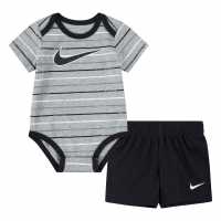 Nike Stripe Shrt Set Bb99 Black Бебешки дрехи