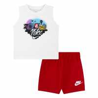 Nike Muscle Shrt Set Bb99 University Red Бебешки дрехи