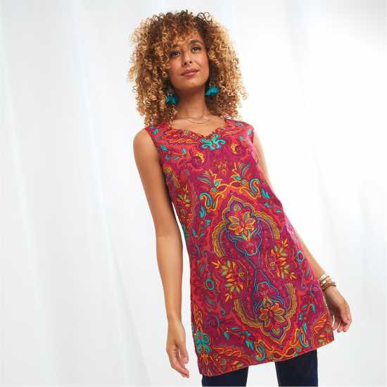 Дамски поли и рокли Joe Browns Joe Brown Pink And Yellow Tunic Joe Browns Joe Brown Pink And Yellow Tunic Дамски поли и рокли