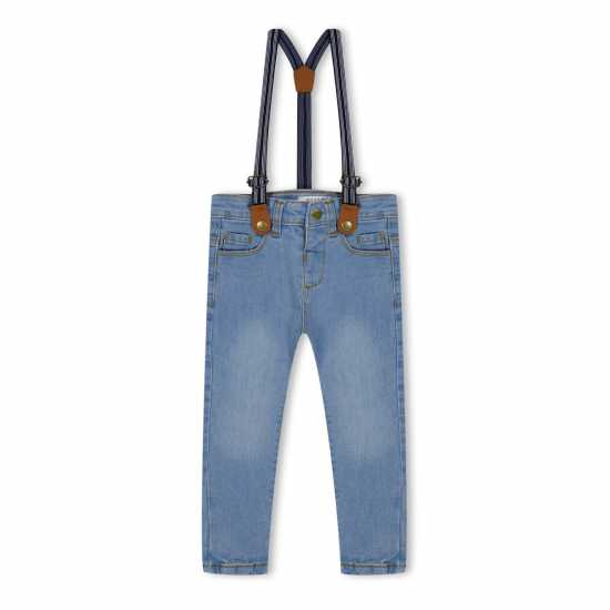 Studio Baby Boy Shirt, Jean And Brace Clothing Set  