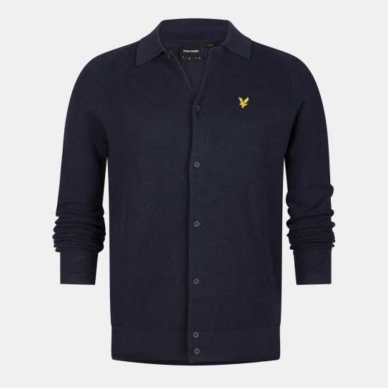 Lyle And Scott Men's Linen Knitted Long-Sleeve Plain Shirt Lyle And Scott Men's Linen Knitted Long-Sleeve Plain Shirt