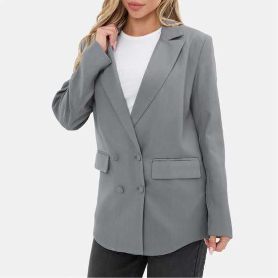 I Saw It First Soft Woven Blazer Сиво 