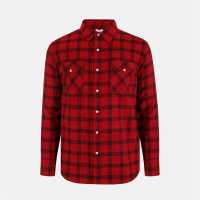 Lee Cooper Карирана Дамска Риза Check Shirt Sn54 Red Flannel 