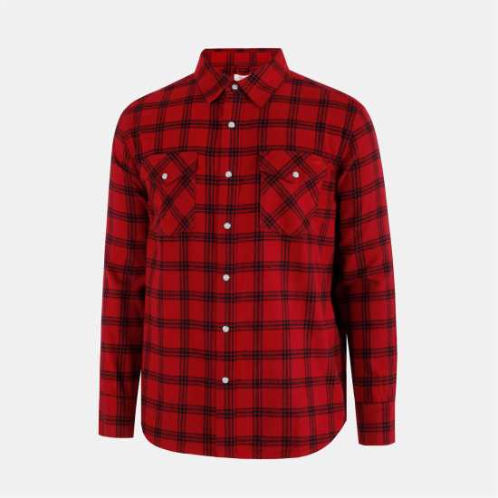 Lee Cooper Карирана Дамска Риза Check Shirt Sn54 Red Flannel 