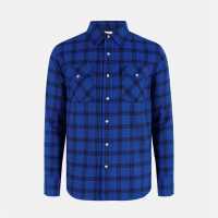 Lee Cooper Карирана Дамска Риза Check Shirt Sn54 Blue Flannel 