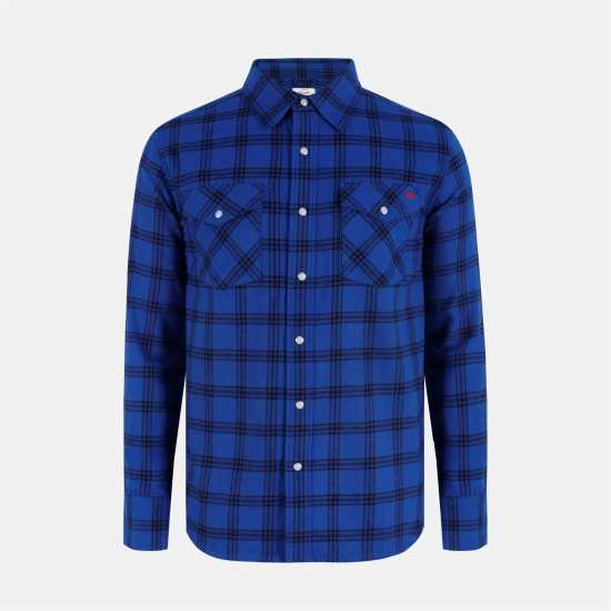 Lee Cooper Карирана Дамска Риза Check Shirt Sn54 Blue Flannel Lee Cooper Карирана Дамска Риза Check Shirt Sn54 Blue Flannel