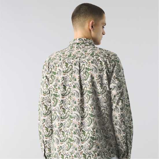 Мъжки ризи Pretty Green Риза С Дълъг Ръкав Aquarelle Paisley Long Sleeve Shirt Pretty Green Риза С Дълъг Ръкав Aquarelle Paisley Long Sleeve Shirt Мъжки ризи