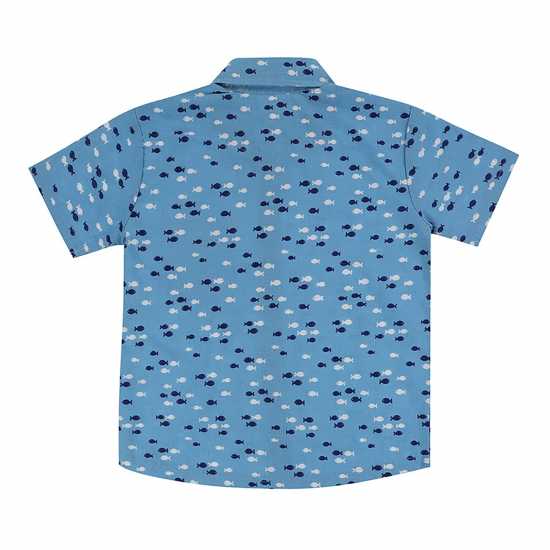 Десенирани Шорти Lilly And Sid Fish Print Short-Sleeve Shirt  