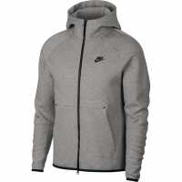 Sale Nike Full Zip Tech Fleece Hoodie Mens Dark Grey/Black Мъжки полар