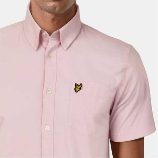 Lyle And Scott Men's Short-Sleeve Oxford Plain Shirt  