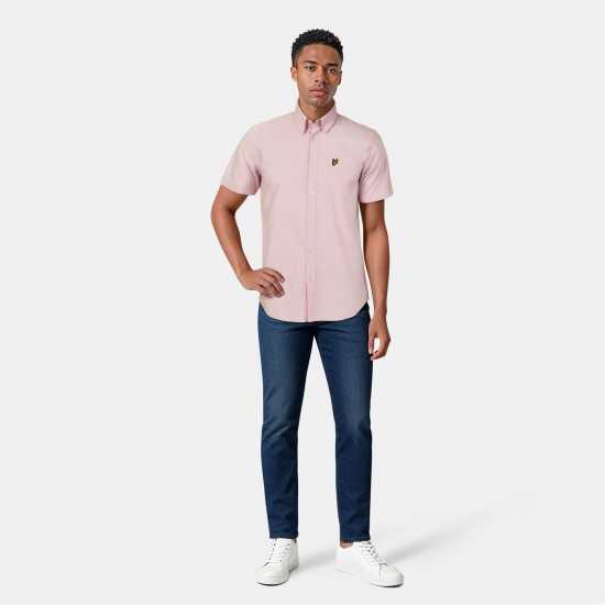 Lyle And Scott Men's Short-Sleeve Oxford Plain Shirt  