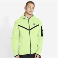 Sale Nike Full Zip Tech Fleece Hoodie Mens Lime/Black Мъжки полар