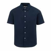 Firetrap Мъжка Риза Оксфорд Short Sleeve Oxford Shirt Mens Морска синьо Мъжки ризи