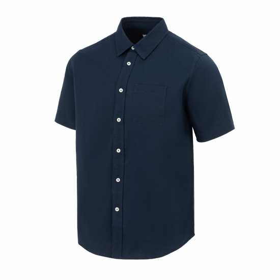 Firetrap Мъжка Риза Оксфорд Short Sleeve Oxford Shirt Mens Морска синьо Мъжки ризи