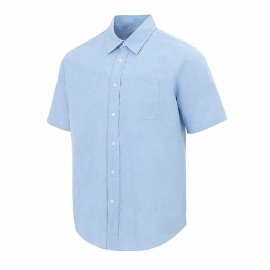 Мъжки ризи Firetrap Мъжка Риза Оксфорд Short Sleeve Oxford Shirt Mens Небесно синьо Firetrap Мъжка Риза Оксфорд Short Sleeve Oxford Shirt Mens Небесно синьо Мъжки ризи