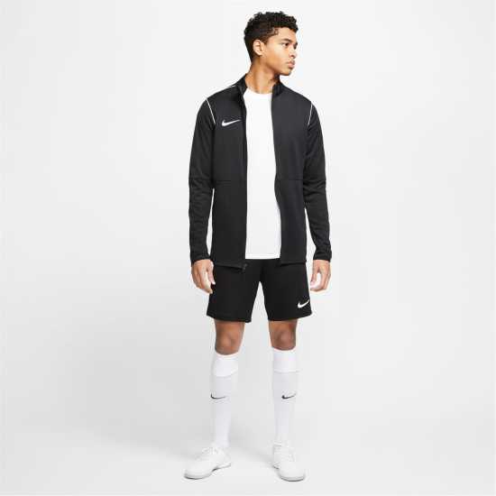 Nike Dri-Fit Park Men'S Knit Soccer Track Jacket Fleece Mens Черно/Бяло Мъжки полар