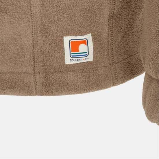 Soulcal Мъжко Яке Полар Cal Fleece Jacket Mens Beige Мъжки полар