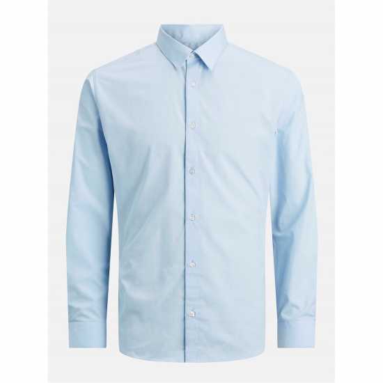 Мъжка Риза Jack And Jones Joe Poplin Shirt Mens Cashmere Blue Мъжка Риза Jack And Jones Joe Poplin Shirt Mens Cashmere Blue