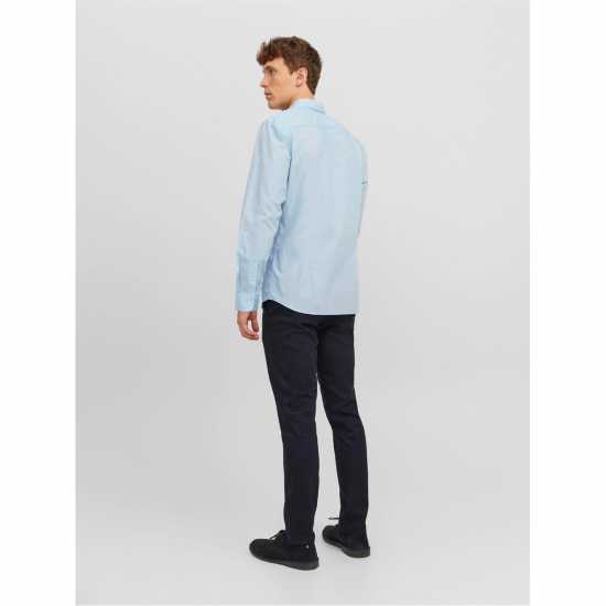 Мъжка Риза Jack And Jones Joe Poplin Shirt Mens Cashmere Blue Мъжка Риза Jack And Jones Joe Poplin Shirt Mens Cashmere Blue