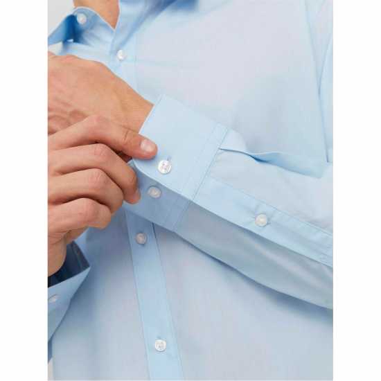 Мъжка Риза Jack And Jones Joe Poplin Shirt Mens Cashmere Blue Мъжка Риза Jack And Jones Joe Poplin Shirt Mens Cashmere Blue