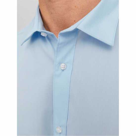 Мъжка Риза Jack And Jones Joe Poplin Shirt Mens Cashmere Blue Мъжка Риза Jack And Jones Joe Poplin Shirt Mens Cashmere Blue