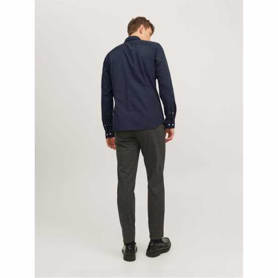 Мъжка Риза Jack And Jones Joe Poplin Shirt Mens Navy Blazer Мъжка Риза Jack And Jones Joe Poplin Shirt Mens Navy Blazer