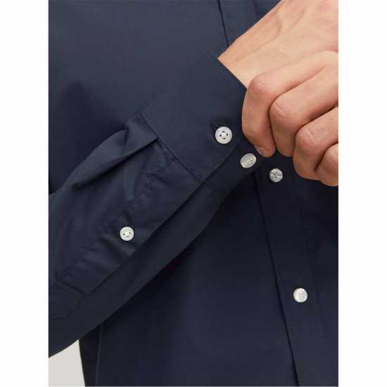 Мъжка Риза Jack And Jones Joe Poplin Shirt Mens Navy Blazer Мъжка Риза Jack And Jones Joe Poplin Shirt Mens Navy Blazer