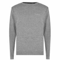 Pierre Cardin Плетен Мъжки Пуловер Crew Knit Jumper Mens Grey Marl Мъжки пуловери и жилетки