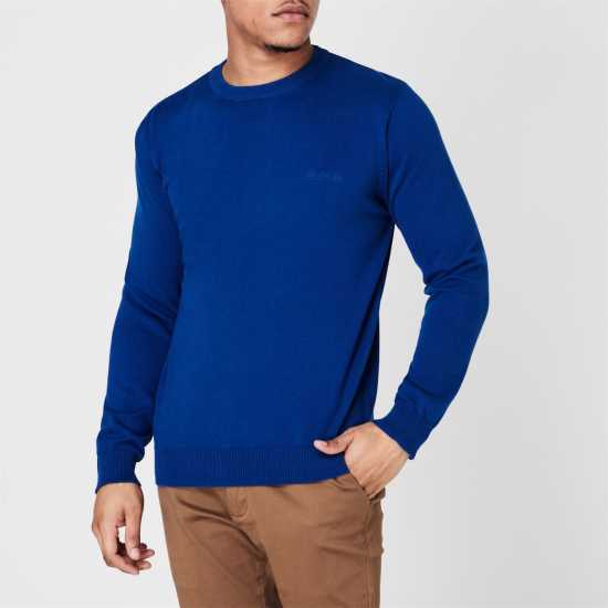 Мъжки пуловери и жилетки Pierre Cardin Плетен Мъжки Пуловер Crew Knit Jumper Mens Blue Pierre Cardin Плетен Мъжки Пуловер Crew Knit Jumper Mens Blue Мъжки пуловери и жилетки