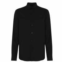 Pierre Cardin Мъжка Риза Дълъг Ръкав Long Sleeve Shirt Mens Plain Black Мъжки ризи