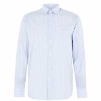 Pierre Cardin Мъжка Риза Дълъг Ръкав Long Sleeve Shirt Mens Blue/Wht Stripe Мъжки ризи
